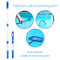 Telescopic Pool Pole Extension Rod for Cleaning 3-Section for Pool Skimmer Net