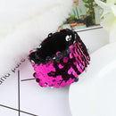 Glitter Bracelet Sequin Wristband Headband Party Kids Favors Gift (Rose Red