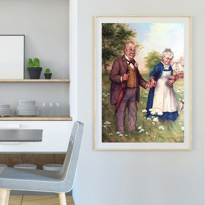Old Couple 40x50cm DIY Paint By Numbers Art Picture On Canvas