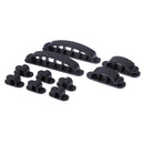 10Pcs Cable Cord Wire Line Organizer Plastic Clips Ties Fixer Holder Black