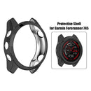 Plated TPU Case for Garmin Forerunner 745 Cover Bumper Protector (Black) Newly