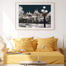 Hand Painted on Canvas DIY Castle in Snow Oil Paint By Numbers Drawing Kit Craft
