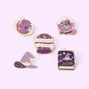 Magic Hat Purple Crystal Witch Enamel Pin Badge DIY Decoration Cartoon Brooch