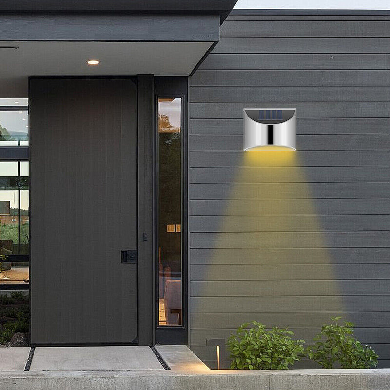Warm White 4 LED Solar Lights Waterproof Wall Stair Lamp for Security
