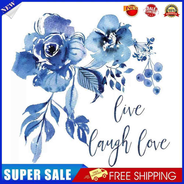Ink Blue Rose Oil Paint By Numbers Kit DIY Acrylic Painting on Canvas Frame