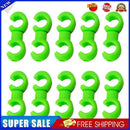 10pcs Bicycle Brake Gear Cable S Style Clips Hose Guide Line Hook (Green)