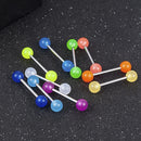 Cool Gothic Rock Body Piercing Punk Barbell Luminous Tongue Rings For 10pcs/set