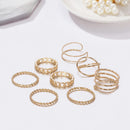 8pcs Multilayer Twist Women Knuckle Rings Women Charming Wedding Jewelry