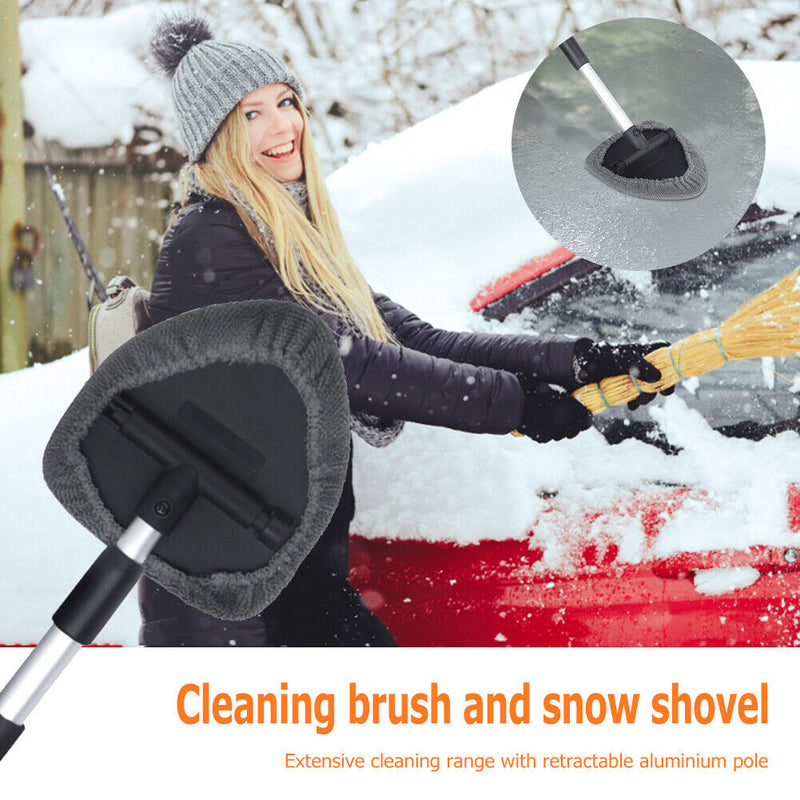 Auto Car Windshield Cleaner Brush Telescopic Glass Window Cleaning Shovel Wiper