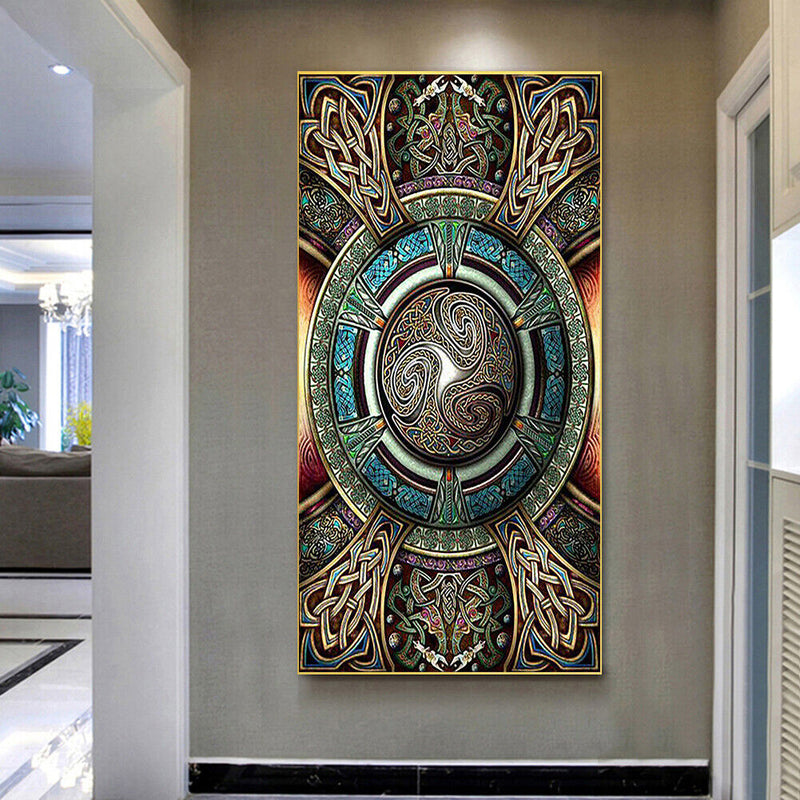 Celtic Totem Oil Paint By Numbers Kits Canvas DIY Picture Hand Painted Wall Art