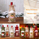 Cute Santa Claus Snowman Elk Red Wine Bottle Cover Bags Dinner Table Xmas Decor