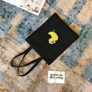 Cute Print Women Canvas Shoulder Bag Girls Zipper Shop Casual Handbag/Duck