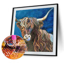 Handmade DIY Full Round Drill Diamond Painting 5D Color Cattle Poster Kit
