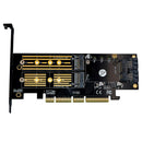 3 in 1 Msata PCIE M.2 NGFF NVME SATA SSD to PCI Express 4X SATA3 Apapter Card