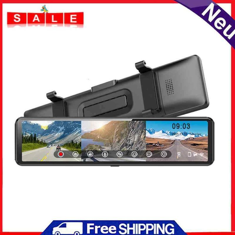 Driving Recorder 12-inch 1080P Touch Screen Dashcam 170 Wide Angle for Carplay