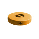 Portable Round Phone Cable Storage Box Rotatable Organizer Case (Yellow) Newly