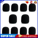 10pcs Microphone Windscreen Sponge Cover Mic Foam Protective Caps (Black)