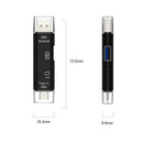 10PCS*5 in 1 USB 3.0 Type C / USB / Micro USB SD TF Memory Card Reader OTG Adapt