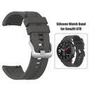 22mm Silicone Wrist Strap Band w/Buckle for Amazfit GTR 47mm (Dark Grey)
