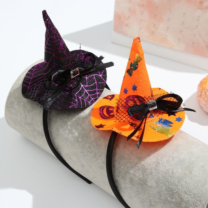 Witch Hat Decor Headwear Halloween Headband Party Hairband Performance Props