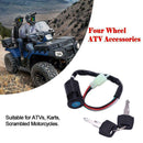 Motorcycle Key Barrel Ignition Switch 4 wire On/Off Quad Universal