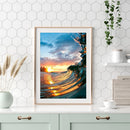 Rhinestone Picture Colorful Wave 5D DIY Full Round Drill Diamond Painting Art