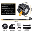 Bracket Bike Locking Chain With 3 Keys Folding Bicycle Lock Foldable Locks