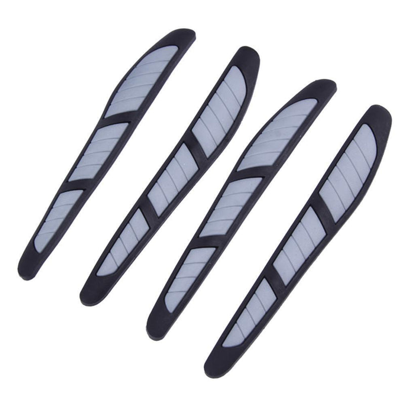 4pcs Car Door Edge Guard Strip Anti-collision Side Mirror Protector (Grey)