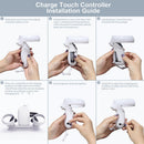 Magnetic Charging Dock Holder Station Set VR Headset Handle Charger for Quest 2