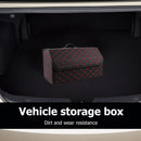 Car Trunk Organizer Auto Multiuse Tools Storage Bag (Large Black+Red Line) Newly
