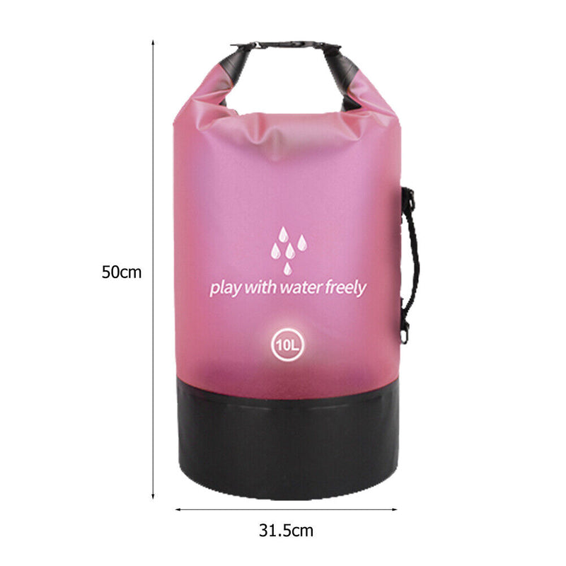 PVC Waterproof Dry Bag Swimming Kayaking Boating Drift Storage (Pink 10L)