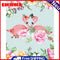 Oil Paint By Numbers Flamingo Lovers Frameless Picture Craft Kit for Home Room