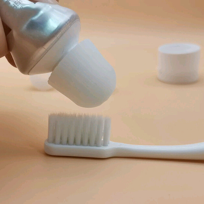 6x Silicone Toothpaste Cap Self-Closing Toothpaste Saver Squeezer Dispenser