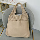 Retro Hollow Woven Shoulder Bags Women Knit Handbags Summer Beach Crochet Totes