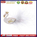 Cute Kids Girls Hairpins Crown Feather Swan Hair Clips Jewelry Gift (White)