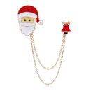 Pins Badges Brooch Snowman Christmas Pin Christmas Broches Broches Metal Chain