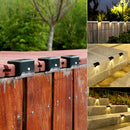4pcs LED Solar Lamp Outdoor Stair Garden Fence Step Wall Lights (Warm) Newly