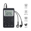 Portable Dual Band AM/FM Pocket Radio Digital Display Mini Radio (Black) Newly