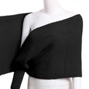 Oversized Knitted Shawls Scarfs Off Shoulder Women Sweaters Long Sleeve V-neck