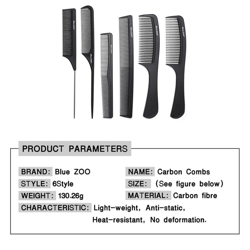 Cutting Comb Multi Shape Hair Shear Tail Metal Comb Hair Care Styling Tool