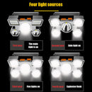 Rechargeable COB LED Headlamp Outdoor Waterproof Light with Car Chargers Ad