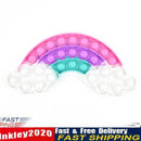 Rainbow Cloud Push Bubble Sensory Toys Portable Anti-stress Squeeze Toys Newly