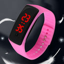 LED Silicone Wristband Bracelet Digital Display Electronic Watches Children Gift