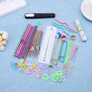 22pcs Crochet Hooks Yarn Crochet Needles Stitches Weave Knitted Craft Kit Newly