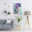 Succulents Horse 5D DIY Diamond Painting Rhinestone Full Round Drill (B4661