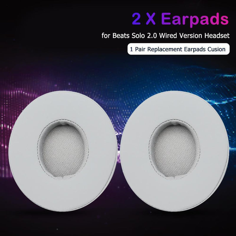 2pcs Earpads Leather Memory Foam Cushions for Beats Solo 2.0 Wired Headphone