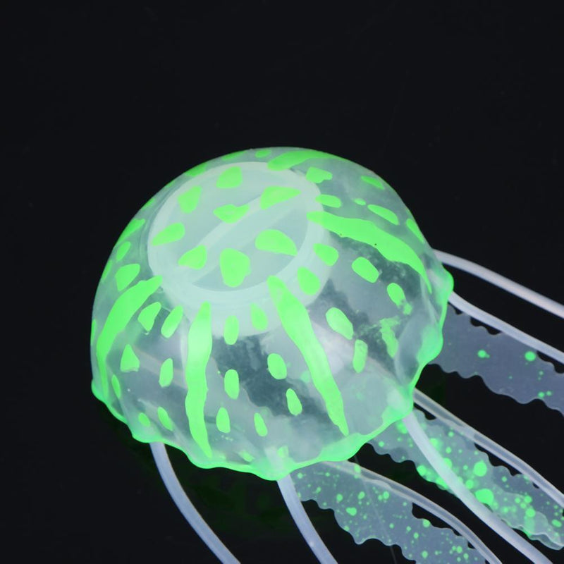 Simulation Artificial Jellyfish Glowing Aquarium Fish Tank Decor(Green)