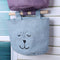 One Layer Pocket Canvas Storage Bag Back Door Wall Hanging Bag(Blue)