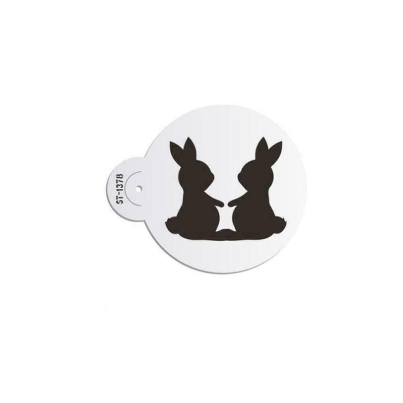 Easter Bunnies Cake Stencil For Cookies Cupcake Stencil Mold Decorating P9U0