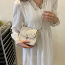 Lace Flower Shoulder Crossbody Bag Straw Beach Messenger Woven Purse Handbags